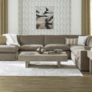 Sophie 6-Piece Corner Lounge Set Cocoa (LAF Chaise)