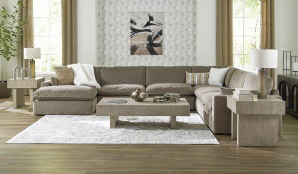 Sophie 6-Piece Corner Lounge Set Cocoa (LAF Chaise)
