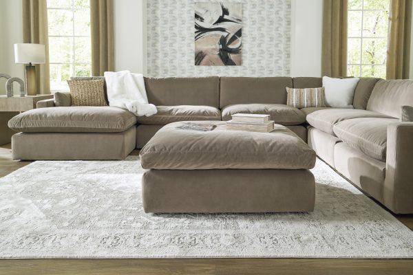 Sophie 6-Piece Corner Lounge Set Cocoa (LAF Chaise) - Image 5