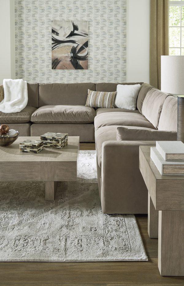 Sophie 6-Piece Corner Lounge Set Cocoa (LAF Chaise) - Image 6
