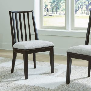 GALLIDEN DINING VERT/SLATS SIDE CHAIR Black