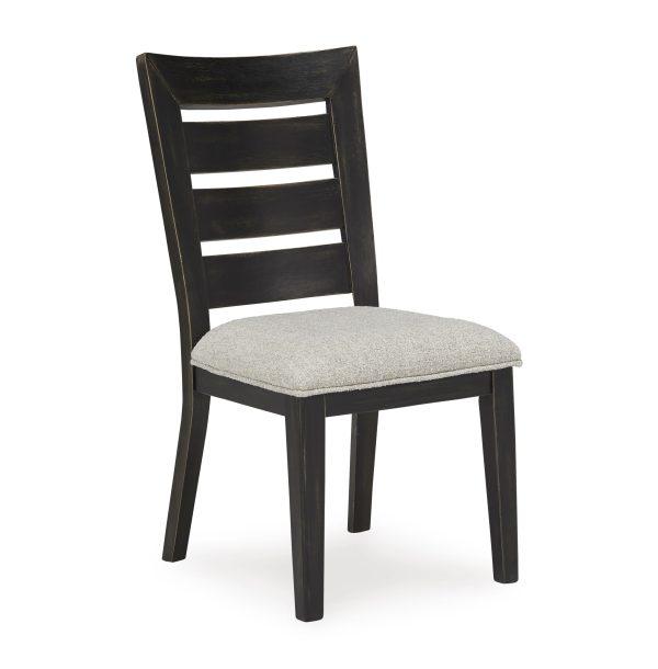 GALLIDEN DINING HORIZ/SLATS SIDE CHAIR Black - Image 3