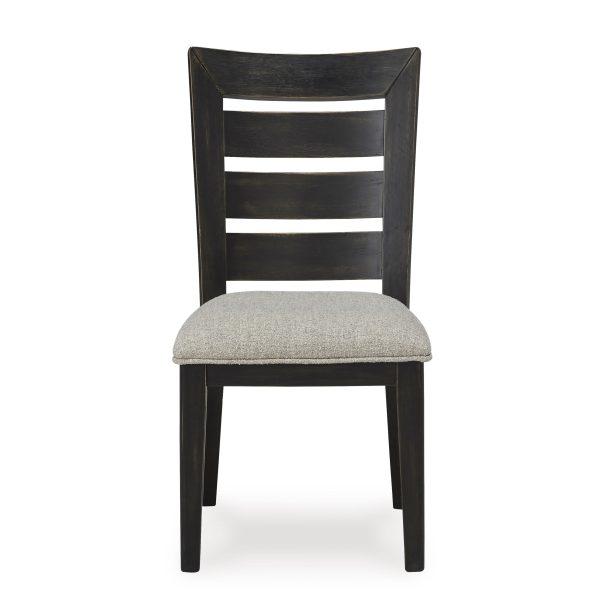 GALLIDEN DINING HORIZ/SLATS SIDE CHAIR Black - Image 2
