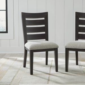GALLIDEN DINING HORIZ/SLATS SIDE CHAIR Black