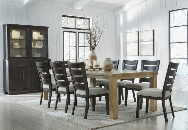 Galliden 11-Piece Expandable Dining Set with Horizontal Slats Side Chair - Image 5