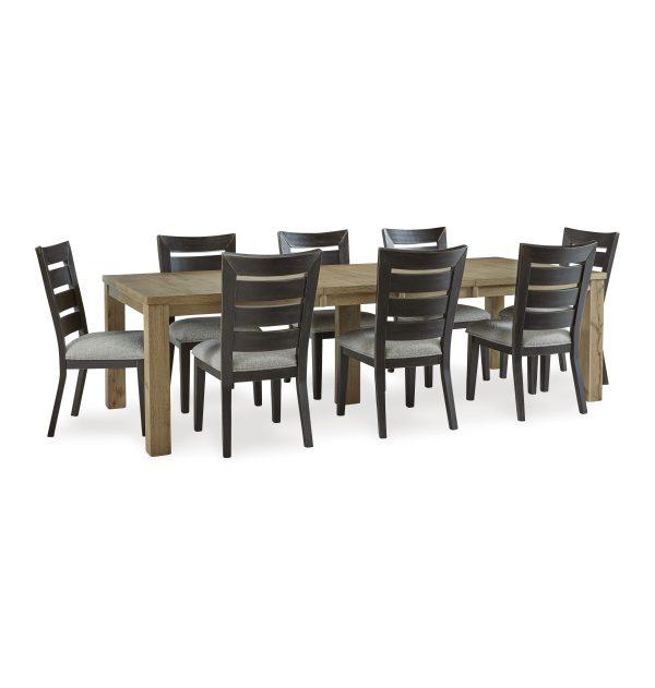 Galliden 9-Piece Expandable Dining Set with Horizontal Slats Side Chair - Image 13
