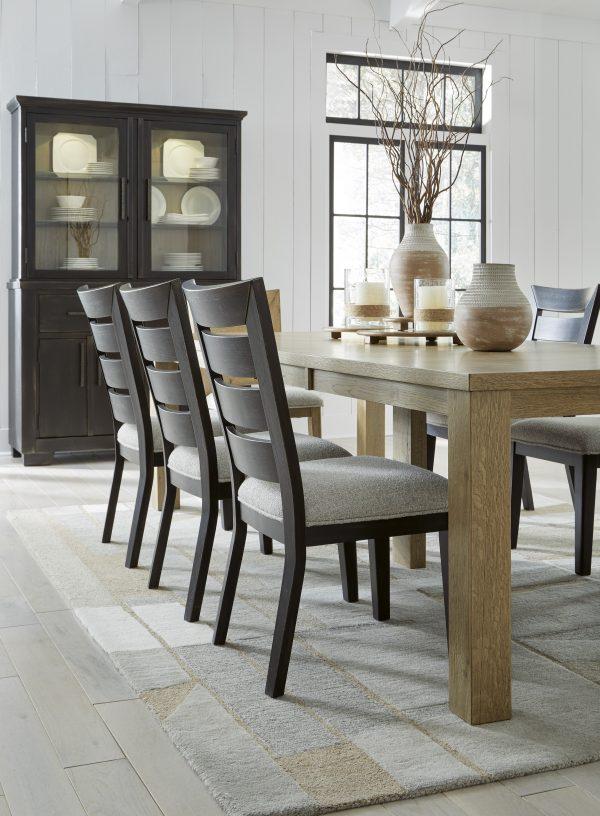 GALLIDEN DINING HORIZ/SLATS SIDE CHAIR Black - Image 4