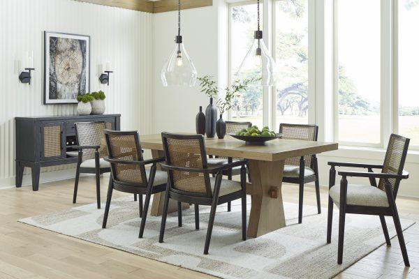 Galliden 7-Piece Dining Set with Upholstered Arm Chair