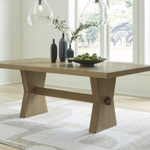 GALLIDEN RECT DINING TABLE L/BROWN