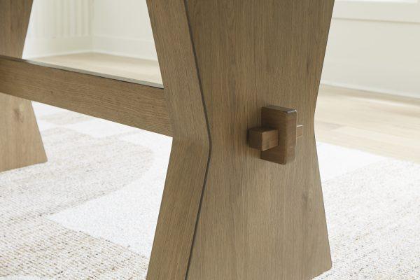 GALLIDEN RECT DINING TABLE L/BROWN - Image 6