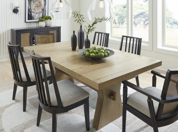 GALLIDEN DINING VERT/SLATS SIDE CHAIR Black - Image 5