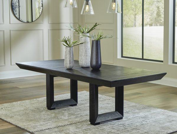 LONDER RECT DINING EXT TABLE Black - Image 6
