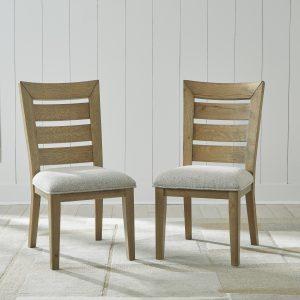GALLIDEN DINING HORIZ/SLATS SIDE CHAIR L/Brown