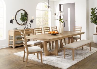 RENCOTT LRG UPH DINING BENCH - Image 5