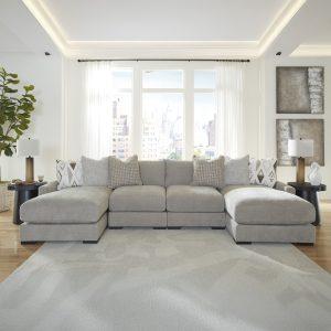Aslan 4-Piece Corner Lounge Set Flax