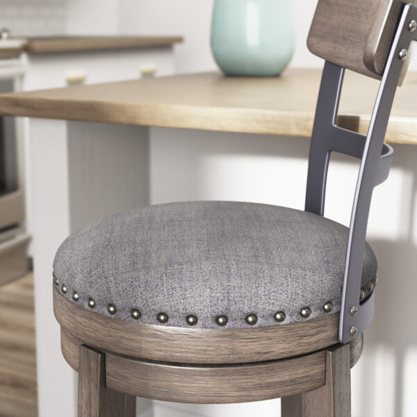 CAITBROOK UPH SWIVEL BARSTOOL - Image 6