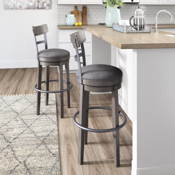 CAITBROOK UPH SWIVEL BARSTOOL - Image 4