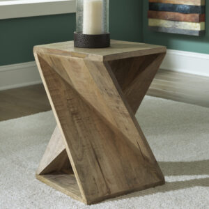 ZALEMONT ACCENT TABLE Distressed Brown