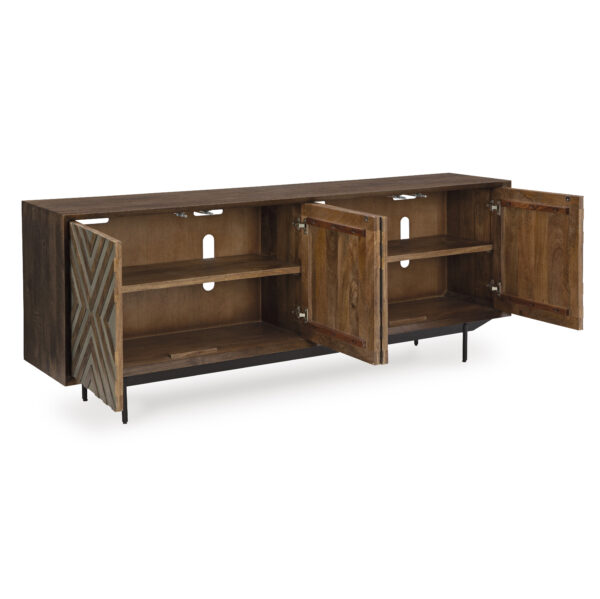 DREGGAN ACCENT CABINET Brown/Gold - Image 3