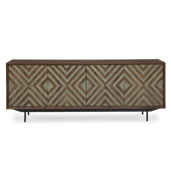 DREGGAN ACCENT CABINET Brown/Gold - Image 5