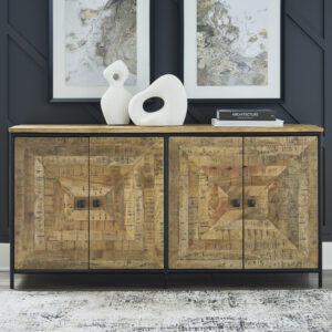 CAMNEY AACCENT CABINET Brown/Black