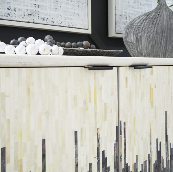 FREYTON ACCENT CABINET White/Gray - Image 4