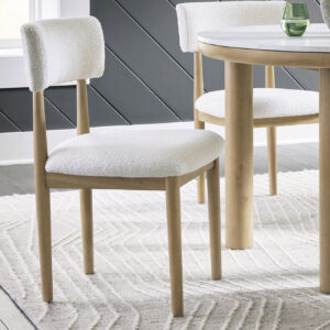 SAWDYN UPH DINING SIDE CHAIR White/LBrown
