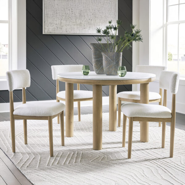 Sawdyn 5-Piece Dining Set Light Brown