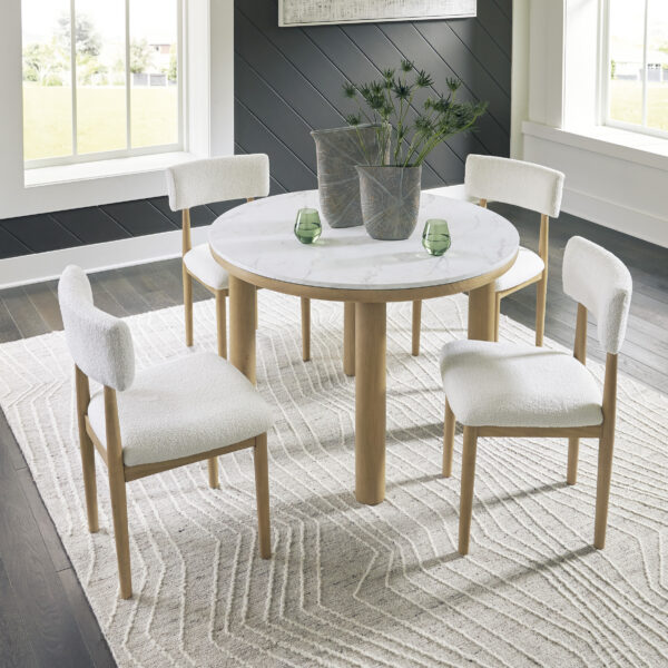 Sawdyn 5-Piece Dining Set Light Brown - Image 5