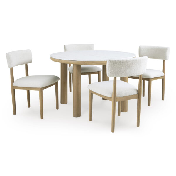 Sawdyn 5-Piece Dining Set Light Brown - Image 2