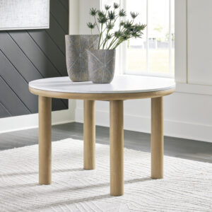 SAWDYN RND DINING TABLE L/Brown