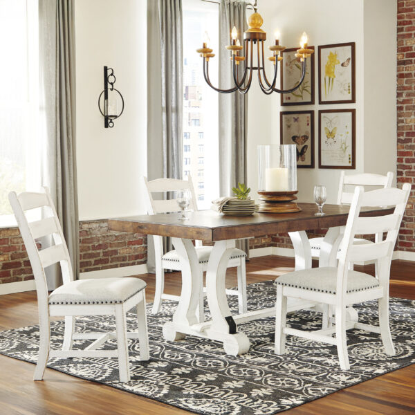 Valebeck 5-Piece Dining Set Beige/White - Image 2
