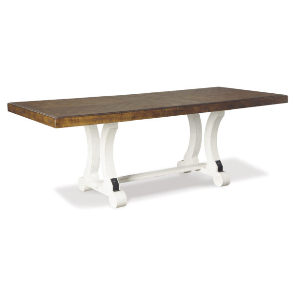 VALEBECK RECT DINING TABLE White/Brown - Image 6
