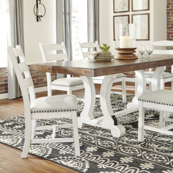 Valebeck 7-Piece Dining Set Beige/White - Image 5