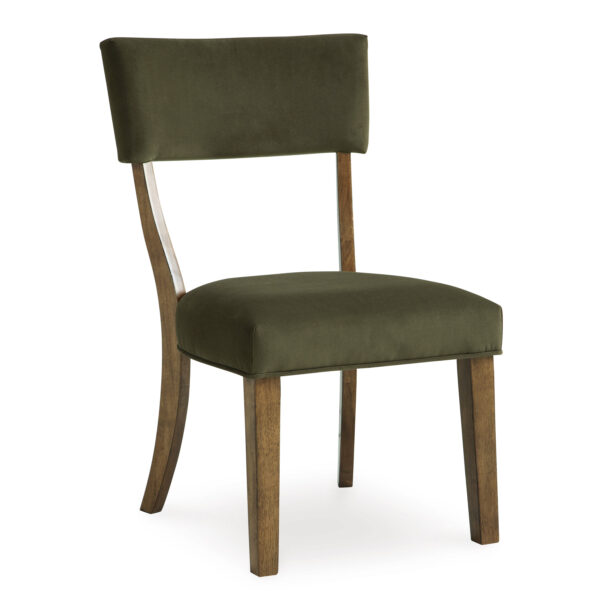 Steenlage 7-Piece Dining Set Brown with Side Chairs Green - Image 13