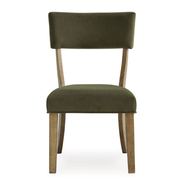Steenlage 7-Piece Dining Set Brown with Side Chairs Green - Image 11