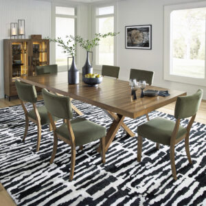 Steenlage 7-Piece Dining Set Brown/Green