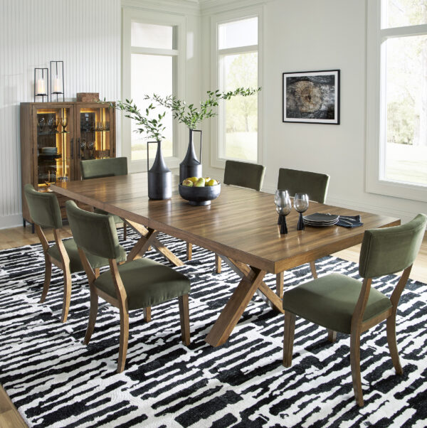 Steenlage 7-Piece Dining Set Brown/Green - Image 13