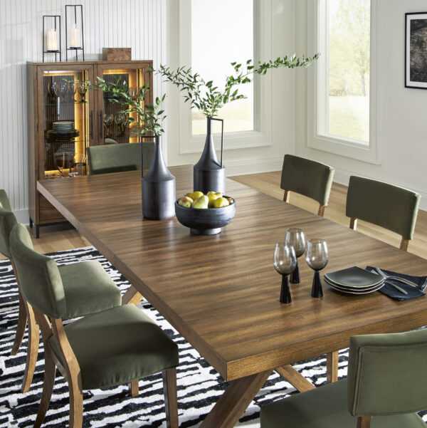 Steenlage 7-Piece Dining Set Brown/Green - Image 14