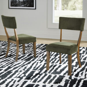 STEENLAGE DINING SIDE CHAIR Green/Brown