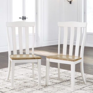 ASHBRYN UPH DINING SIDE CHAIR White/Natural