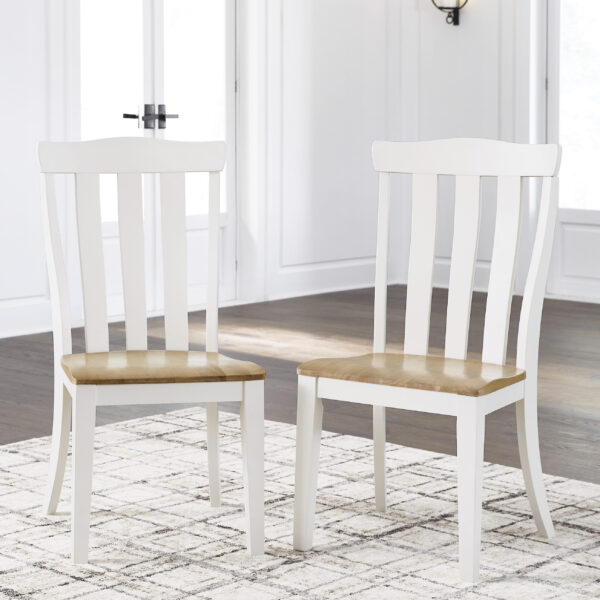 ASHBRYN UPH DINING SIDE CHAIR White/Natural