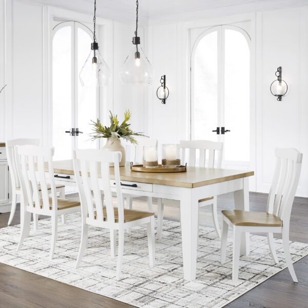 Ashbryn 7-Piece Dining Set White/Natural - Image 2