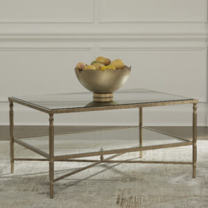 CLOVERTY RECT COCKTAIL TABLE Aged Gold