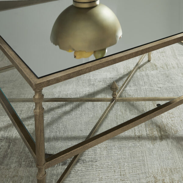CLOVERTY RECT COCKTAIL TABLE Aged Gold - Image 3