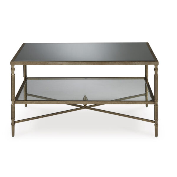 CLOVERTY RECT COCKTAIL TABLE Aged Gold - Image 4