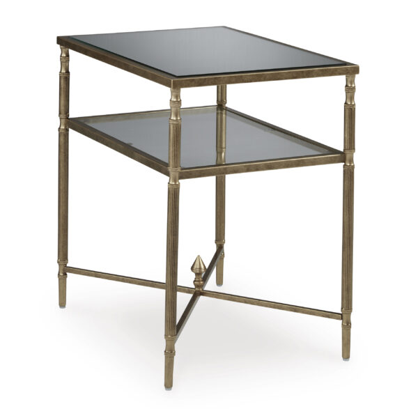 CLOVERTY RECT END TABLE Aged Gold - Image 5