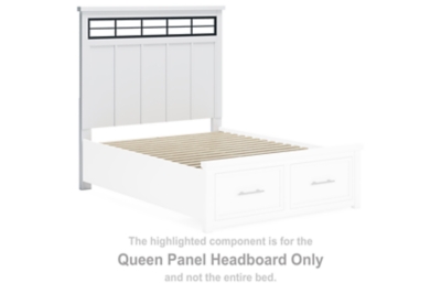 ASHBRYN QUEEN PANEL HDBD/W/ROLL SLATS - Image 2