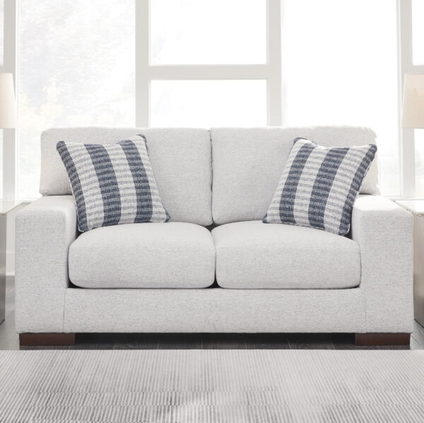 Belvoir 3-Piece Lounge Set Snow - Ottoman Not Included - Image 8