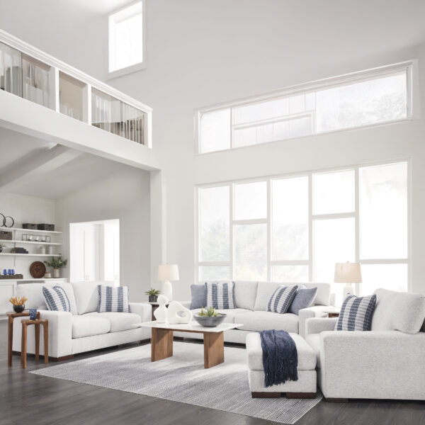 Belvoir 3-Piece Lounge Set Snow - Ottoman Not Included